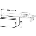 Duravit Konsolenunterschrank DURASTYLE 512x800x478mm lichtblau matt