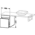 Duravit Konsolenunterschrank DURASTYLE 512x400x548mm lichtblau matt/basalt matt