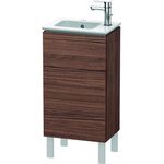 Duravit Waschtischunterbau L-CUBE 294x420x704mm Ans rechts nussbaum dunkel