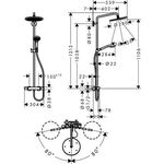 HG Showerpipe CROMA SELECT 280 AIR 1JET DN 15 EcoSmart 9 l/min chrom