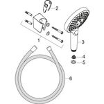 HG Brauseset RAINDANCE SELECT S 120 3j Powder Rain Porter Set 1600mm chrom