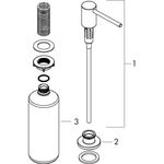 HG Spülmittel-/Lotionspender A41 Einbauversion edelstahl-optik