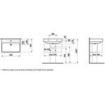 Laufen Waschtisch LAUFEN PRO S 650x465mm m ÜL 3 HL-Ausf. weiß LCC