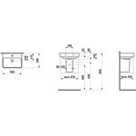 Laufen Handwaschbecken LAUFEN PRO S 450x340mm m Überlauf ohne Hahnloch weiß