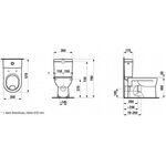 Laufen Stand-WC-Kombination LAUFEN PRO Flachspüler, 6 l bahamabeige