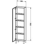 Duravit Hochschrank L-CUBE 500x243x1760mm Ans links eiche gebürstet