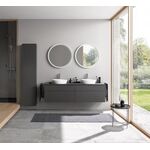 Duravit Hochschrank L-CUBE 400x363x1760mm Ans links graphit matt