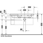 Duravit Möbelwaschtisch DURASTYLE Be re m ÜL HLB 1000x480mm o HL weiß WG