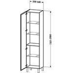 Duravit Hochschrank L-CUBE INDIVIDUAL 250/500x200/363x1321/2000mm A li Kast. d