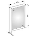 Keuco Lichtspiegel PLAN sil-gebz-elo 500x700x105. A++