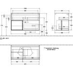 V&B Waschtischunterschrank FINION 1000x603x501mm Regalele. bl ma wh Matt