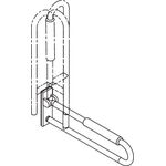 Hewi Stützklappgriff SERIE 801 mobil drehb m Polster d= 33mm 750mm lichtgrau