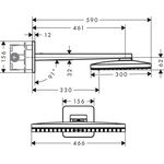 Kopfbr AXOR SHOWERSOLUTIONS 460/300 2jet polished black chrome