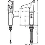 EH-WT-MI 220 AXOR STARCK V f Waschsch. m Glasauslauf u AG bru brass