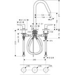 3-L WT-Armatur 160 AXOR CITTERIO M DN 15 m Hebelgr. u Ros. pol. bl chrome