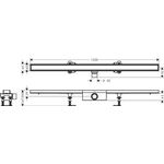 HG Duschrinne RainDrain Compact Komplettset 1200mm