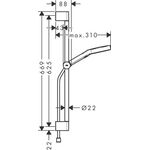 HG Brauseset Rainfinity 130 3 jet Unica S Puro 650mm Push Sch. bru b