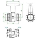 OV Knebelgriff-Kugelhahn Optibal PN 16, Messing DN 50, 2Zoll IG