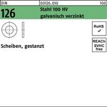 Unterlegscheibe DIN 126 36x60x5 Stahl 100 HV galv.verz. gestanzt 100St. - VPE: 100