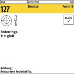 Federring DIN 127 B 12 CuSn Bronze 500 Stück - VPE: 500