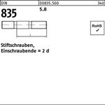 Stiftschraube DIN 835 M16x 60 5.8 Einschraubende=2d 25 Stück - VPE: 25