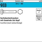 Sechskantschraube DIN 933 VG M16x 70 A 4 - 80 25 Stück - VPE: 25