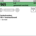 Senkschraube DIN 965 ISR M6x16-T30 4.8 galv.verz. 1000St. - VPE: 1000