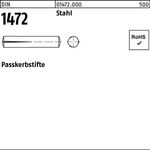 Paßkerbstift DIN 1472 8x 18 Stahl 100 Stück - VPE: 100