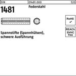 Spannstift DIN 1481 6x 20 Federstahl schwere Ausführung 500 Stück - VPE: 500