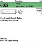 Gewindestift ISO 4027 Spitze/Innen-6kt M5x6 45 H galv.verz. 1000St. - VPE: 1000