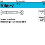 Senkschraube ISO 7046-2 PH M3x 30-H A 4 1000 Stück - VPE: 1000