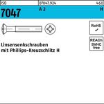 Linsensenkschraube ISO 7047 PH M8x 55-H A 2 100 Stück - VPE: 100