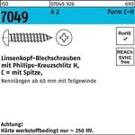 Blechschraube ISO 7049 LIKO Spitze/PH C 5,5x 60-H A 2 100 Stück - VPE: 100