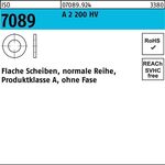 Unterlegscheibe ISO 7089 o.Fase 45 A 2 200 HV 10 Stück - VPE: 10