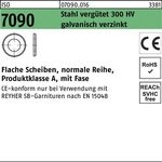 Unterlegscheibe ISO 7090 Fase 10 Stahl verg. 300 HV galv.verz. 100St. - VPE: 100