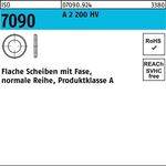 Unterlegscheibe ISO 7090 Fase 20 A 2 200 HV 10 Stück - VPE: 10