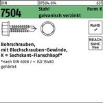 Bohrschraube DIN 7504 6-kt-Flanschkopf K 5,5x90 Stahl galv.verz. 100St. - VPE: 100