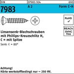 Linsensenkblechschraube DIN 7983 PH C 3,5x 13-H A 2 100 Stück - VPE: 100