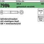 Zylinderschraube DIN 7984 ISR M8x16-T40 8.8 galv.verz. 200St. - VPE: 200