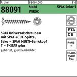 Schraube R 88091 SEKO/T-STAR 3,5x 40/35-T20 Stahl WIROX 1000 Stück SPAX - VPE: 1000