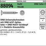 Schraube R 88094 SEKO Spitze/PZ 4,5x16/12-Z Stahl galv.verz. gelb 1000St. SPAX - VPE: 1000