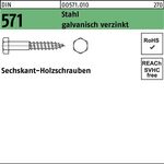 Sechskantholzschraube DIN 571 20x 130 Stahl galv.verz. 25 Stück - VPE: 25