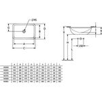 V&B Unterbauwaschtisch LOOP & FRIENDS mit ÜL, rechteckig 450x280mm we