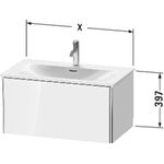 Duravit Waschtischunterbau XSQUARE 810x560x478mm 1 Ausz. we hgl ES Ah mitte