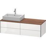 Duravit Waschtischunterbau XSQUARE 1400x400x548mm 4 Schubk we hgl ES Ah re