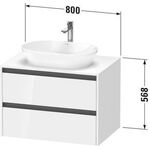 Duravit Waschtischunterbau Ketho.2 800x568x550mm weiß matt