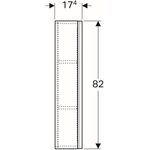 Geberit Hängeschrank ACANTO 450x820x174mm La m sandgrau Fr Gl sandgr