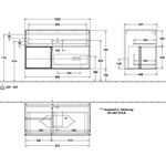 V&B Waschtischunterschrank FINION 1000x603x501mm Regalele. anthr. ma wh ma