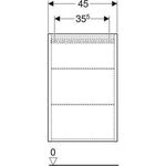 Geberit Hängeschrank iCon 450x700x150mm m 1 Tür sa-gr hochglanz/Gr