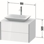 Duravit Waschtischunterbau XVIU 800x550mm Champ ma / we s-matt k ES